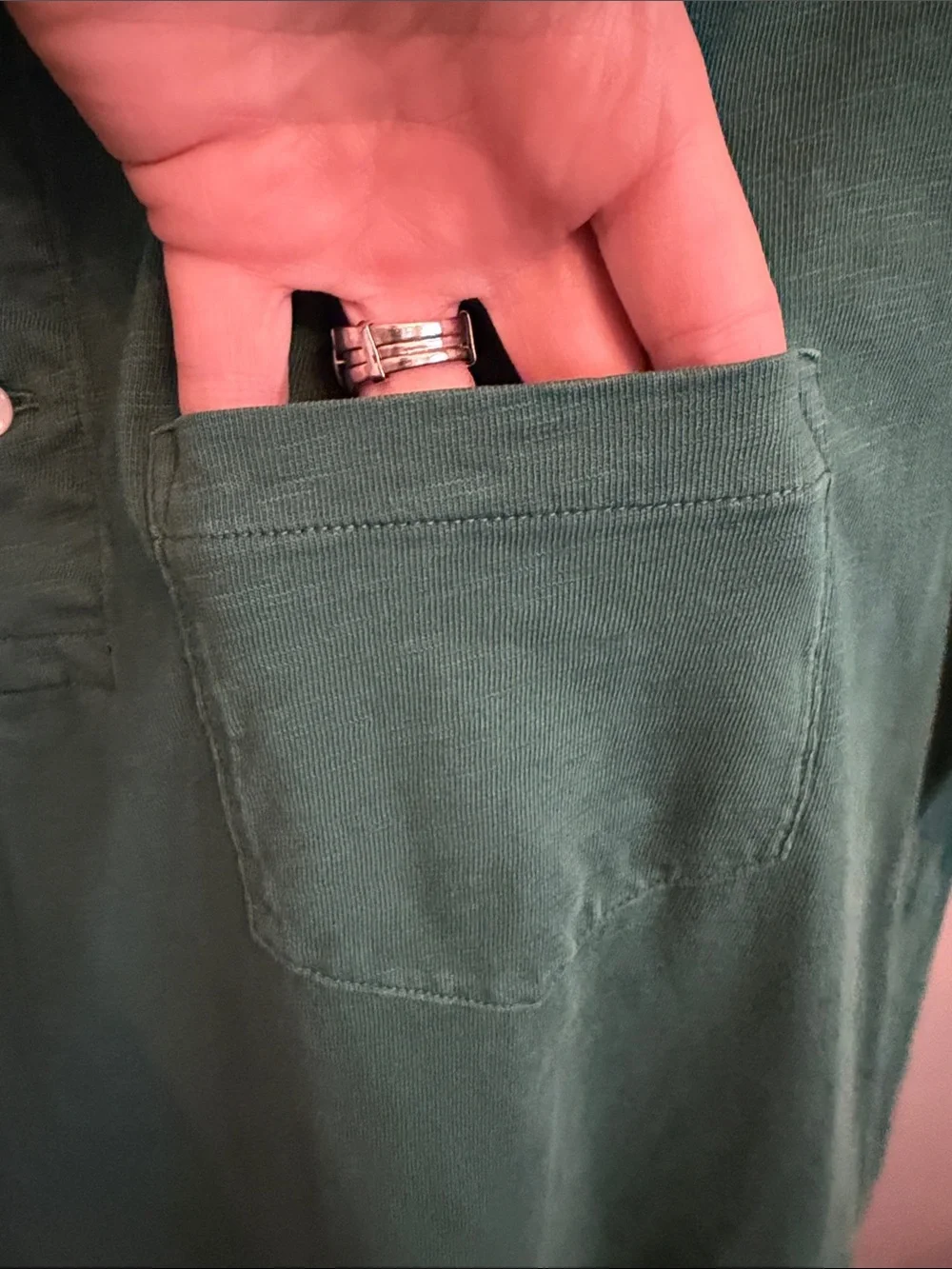 J. Crew Forest Green Pocket Polo